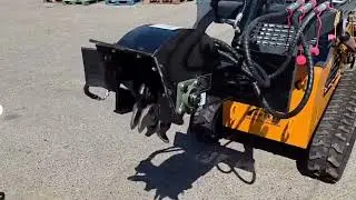 Mini skid steer stump grinder