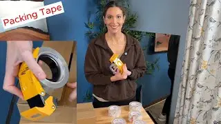 LeBao Heavy Duty Packing Tape 6Pack with Metal Dispenser