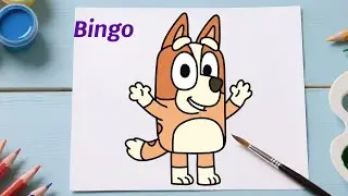 How to Draw Bingo from Bluey | Easy Step-by-Step Drawing Tutorial