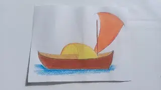 How to draw boat ||step by stepp boat drawing||easy boat drawing#painting#art