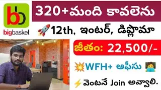 Bigbasket Company Jobs In Hyderabad || 320 మంది కావలెను అర్జెంట్ గా || 12th, Degree Pass Jobs 