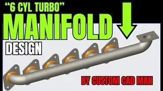 Advanced Creo Project: 6-Cyl Turbo Log Manifold + Turbo Flange + Weld Features
