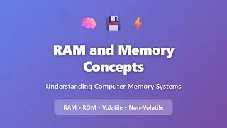 RAM and Memory Concepts Explained | RAM vs ROM | Volatile vs Non-Volatile Memory