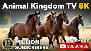 Horses | Real Horse Life in Nature | Animal Kingdom TV 8K.10 Million subscribers and 10 Million#jjk 