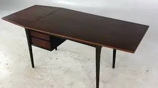 Arne Vodder for Sibast Mid Century Teak Drop Leaf Desk