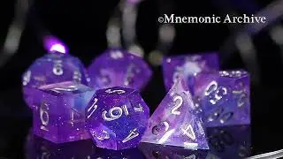 Violet Dream Sharp Resin Dice Set - 7pcs