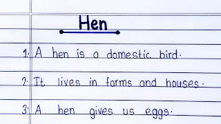 10 Lines on Hen in English | Essay on Hen for Students | Hen Essay | Domestic Bird Essay