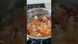 beauty dessert soup for glowing skin ✨ (jujube, goji & snow fungus) #shorts