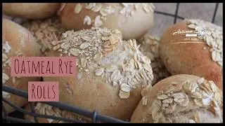 Easy Oatmeal Rye Rolls fast and healthy recipe german bread rolls (Broetchen) Hafer Roggen Brötchen