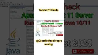 How to Test Tomcat Web Server After Installation #tomcat #apache #tomcat11 #shorts