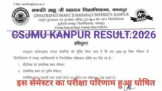 CSJMU kanpur Result.2026 #bsc#b.com#bscag#b.lib#ma#msc#m.com 🔥🔥