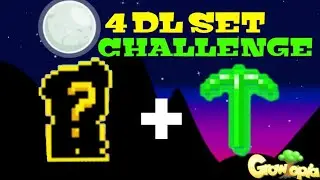4 DL Set Challenge With Emerald Pickaxe | GROWTOPIA