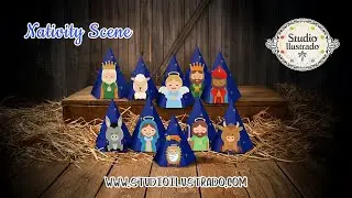 Nativity Scene Print and Cut by Studio Ilustrado  | SVG Files for Silhouette, Cricut etc |