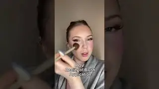 POV: Reality of Blush Application #pinkblush #blushapplication #intothepink #barbiemakeup
