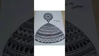 Mandala jhumka art ✨🖤#MandalaArt #JhumkaArt #CalmMind #CreativeSoul #ArtTherapy #IndianArt
