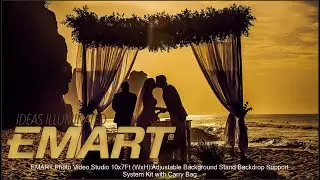 EMART Photo Video Studio Background Stand Kit with Carry Bag