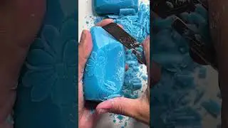 Satisfying Blue Soap Carving ASMR  невероятно