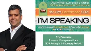 #PPSEURO21 Pricing Breakout Speaker Avy Punwasee of Revenue Management Labs