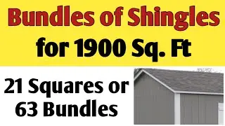 How many bundles or squares of shingles do i need for 1900 square feet