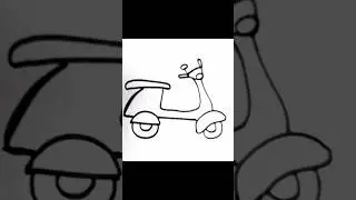 How to draw a Scooter#easy scooter drawing