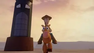 Toy Story Woody Custom Cartoon - Western horseback riding and Beach racing with stunts