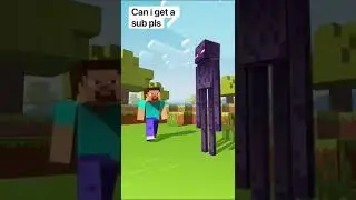 Saying Hi To Enderman #minecraft #short #shorts#subscribe#shorts