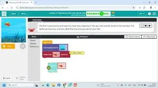 lesson 5 Swimming Fish with Sprite Lab 7|Express Course 2024|code.org #Coding #Gmaing#Website#Viral