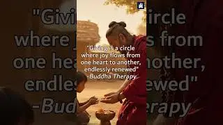Giving creates a circle of joy renewed in every heart #buddhatherapy #generosity
