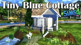 Tiny Blue Cottage || Sims 4 || Speed Build || No CC