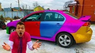 Mr. Joe changes colors of car Lancer X / Mr. Joe Started Race on ATV 13+