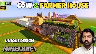 I Build Cow Farm With Farmer House Unique Design In Minecraft