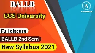BALLB 2 Semester : New Syllabus, Books of CCS University  || Kritika BALLB