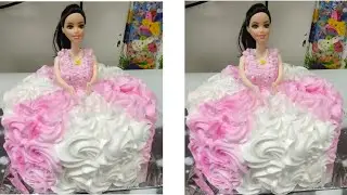 Doll Cake Strawberry  Design/How To Make Strawberry Doll Cake/Strawberry Doll Cake kaise banaye 1kg