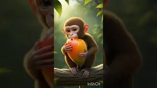 monkey eating mango #monkey #funny #kidsshorts #dubidubidu #cuteanimals #mango