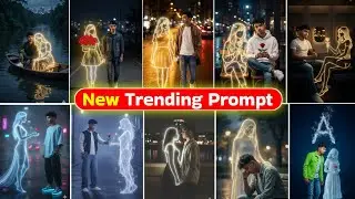 New Trending Ai Photo Editing Prompts | Google Gemini AI Boy's Viral Photo Editing | Neon Girl Photo