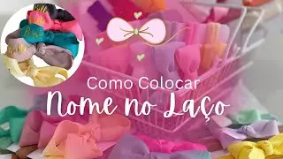 Como colocar nome no laço usando transfer | Clube da Laceira | Curso de Laço | Angelice