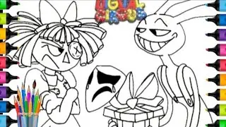 Amazing Digital Circus Coloring new pages How to color all new characters Rogatha, Jax, Gangle