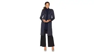 Slinky Brand Sweater Knit Long Pocket Duster