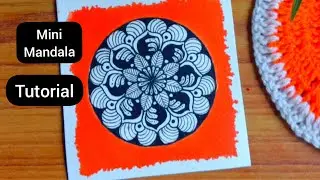 Mini Mandala Tutorial || Time-lapse mandala tutorial #mandalatutorial #zenart