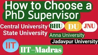 How to Choose a PhD Supervisor || पीएचडी सुपरवाइजर कैसे चुनें