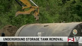 Underground Tank Removal Underway at Former Frankfort Gas Station