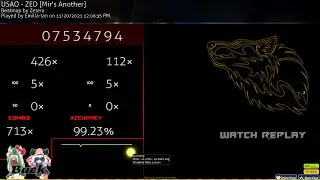 [LIVE] osu! | Emilia-tan | USAO &ndash; ZED [Zetera - Mir's Another] NoMod 99.23% 713/714x (#22 Global)