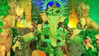 🌿 Forest-Themed Ganesh Mandap: Live Animals, Rose Water Drizzle & Save Nature Message | Part 4