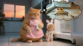 Ginger Kitten Sad After Ants Eat Cake 🎂, Clever Mama Cat Shops Online to Fix It 🛒🐾