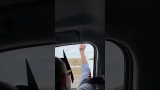 Getting a semi to honk at us #truck #semi #honk