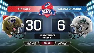 KFL U13 Mini Contact - AIP Owls vs Balboa Dragons