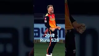 David Warner IPL Runs 2008 To 2023 #ipl #cricketshorts #shortvideos