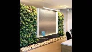 #indoorwaterfalls #livingwalls #greenwalls WaterfallDecor.com