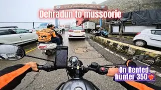 Dehradun to Mussoorie on Rented Hunter 350 | DC Riders Review | Mussoorie Road Trip 🏔️🏍️ 