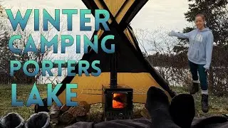 Winter Hot Tent Camping in Nova Scotia | Pomoly Leo 2 Setup & Cozy Camp Life